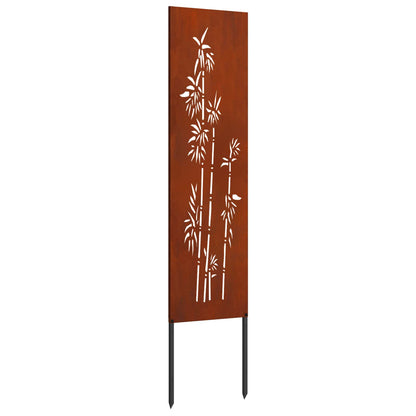 Tuin Privacy Screen Bloemen Roestig 32 x 140 cm Cortenstaal