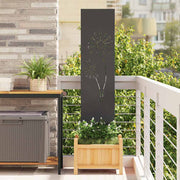 Privacy scherm tuin 32x140 cm zwart staal