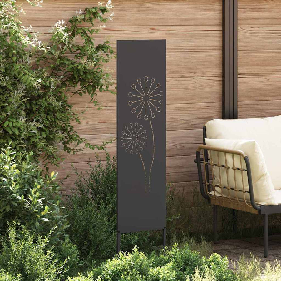 Tuin Privacy Screen Zwart 32 x 140 cm Koudgewalst staal