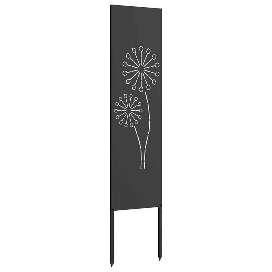 Tuin Privacy Screen Zwart 32 x 140 cm Koudgewalst staal