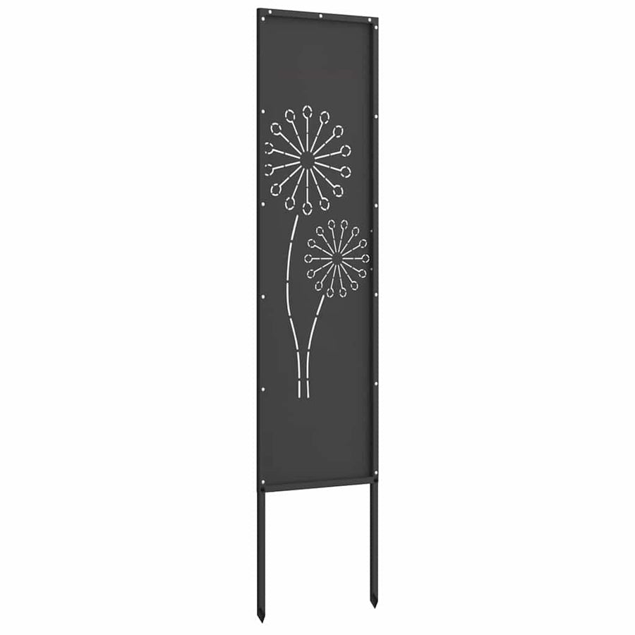 Tuin Privacy Screen Zwart 32 x 140 cm Koudgewalst staal