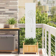 Tuinscherm wit 32x140 cm koudgewalst staal