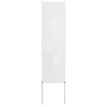Tuin Privacy Screen Fretwerk Wit 32 x 140 cm Koudgewalst staal