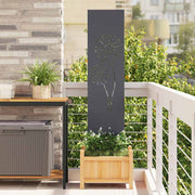 Privacy scherm tuin 32 x 140 cm antraciet staal