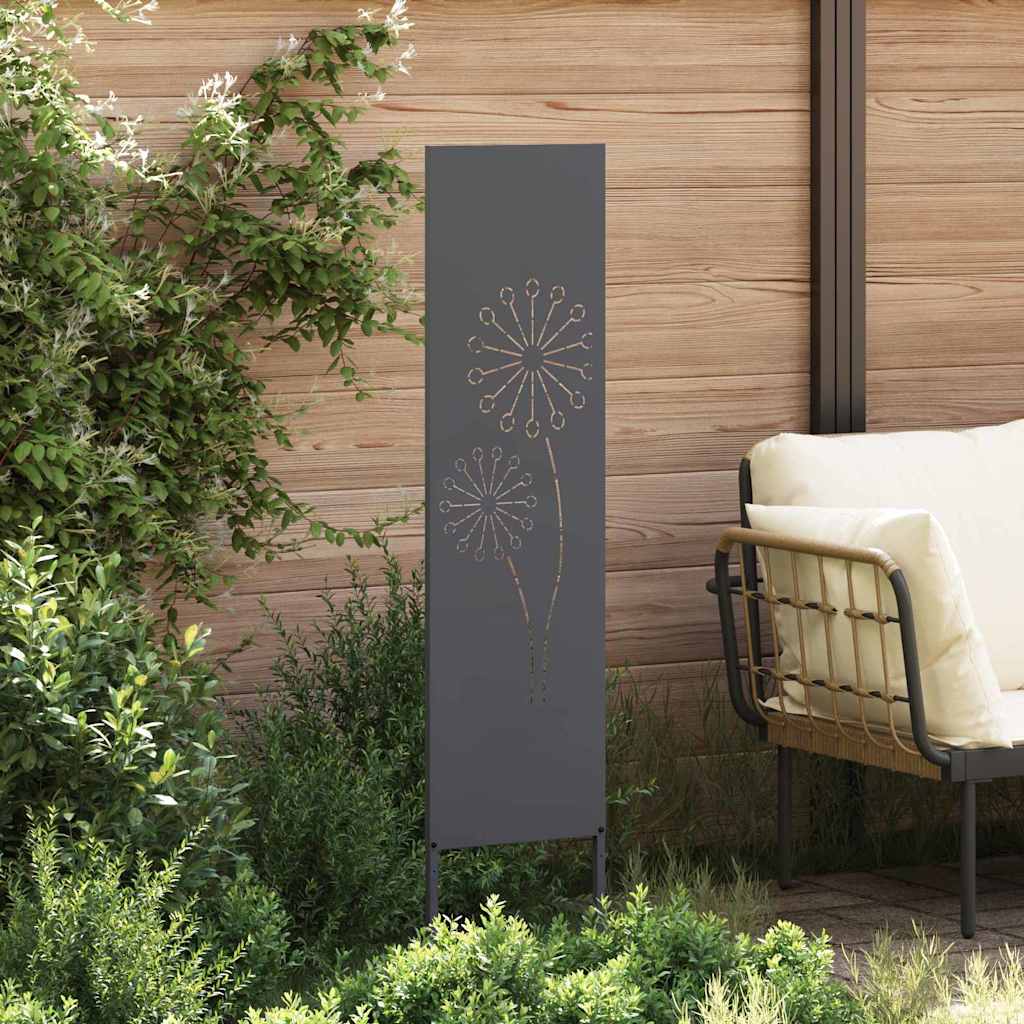 Tuin Privacy Screen Antraciet 32 x 140 cm Koudgewalst staal