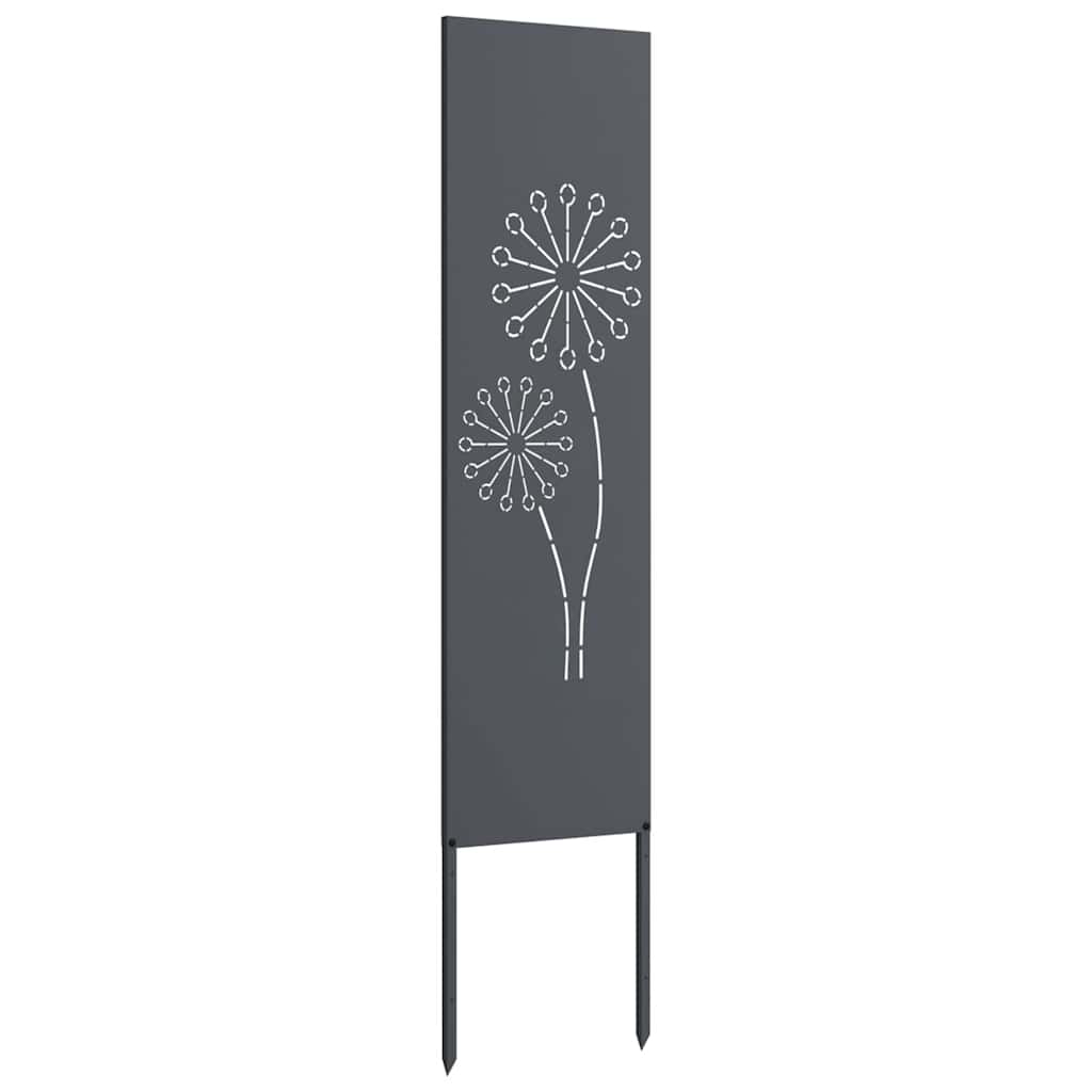 Tuin Privacy Screen Antraciet 32 x 140 cm Koudgewalst staal