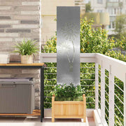 Privacy screen 32x140 cm roestvrij staal zilver