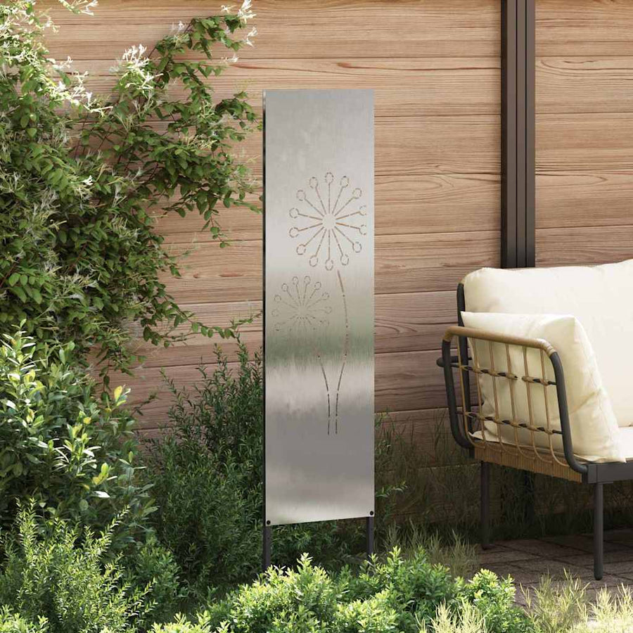 Tuin Privacy Screen Fretwerk Zilver 32 x 140 cm Roestvrij staal