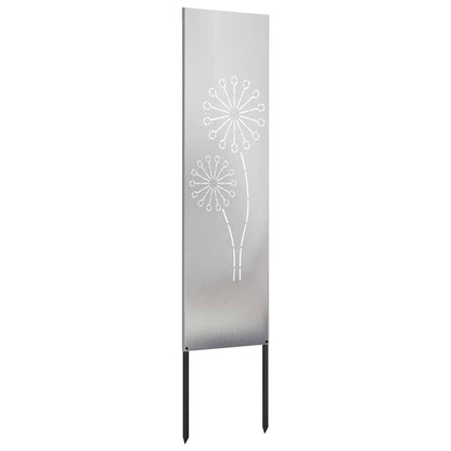 Tuin Privacy Screen Fretwerk Zilver 32 x 140 cm Roestvrij staal