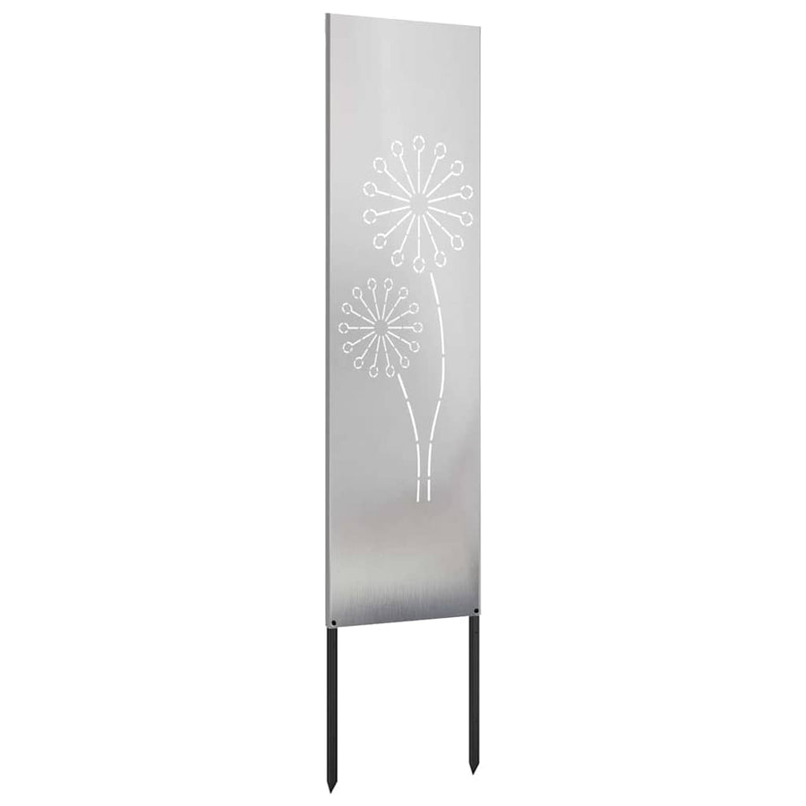 Tuin Privacy Screen Fretwerk Zilver 32 x 140 cm Roestvrij staal