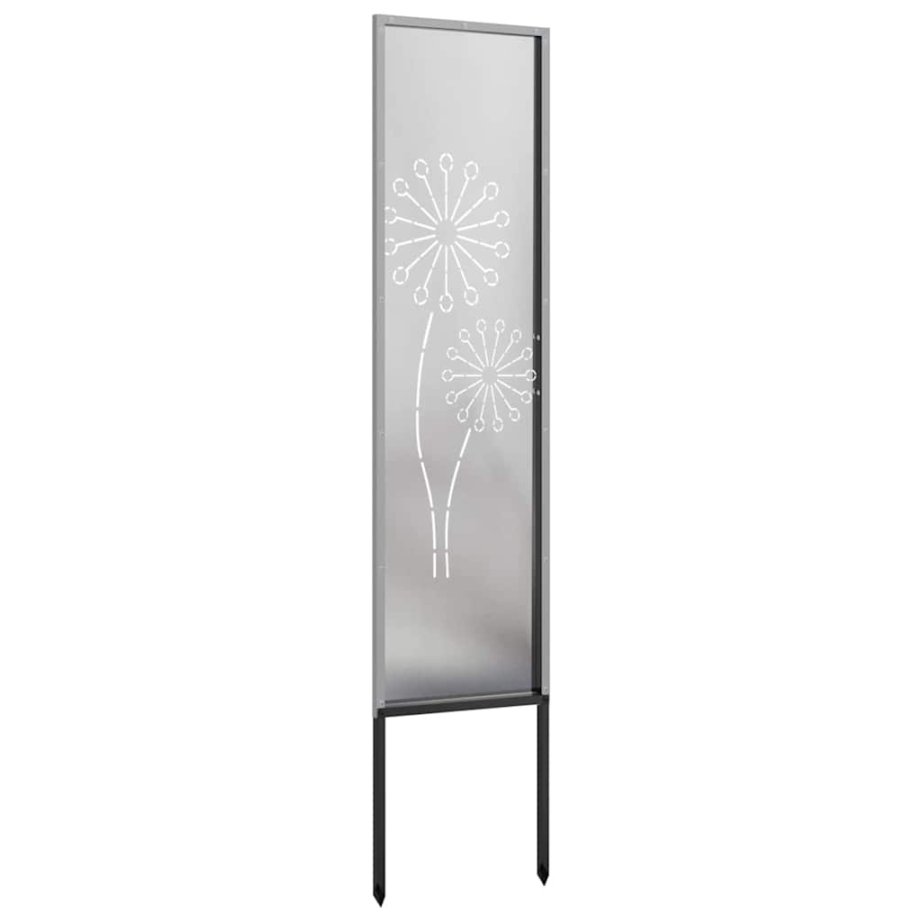 Tuin Privacy Screen Fretwerk Zilver 32 x 140 cm Roestvrij staal