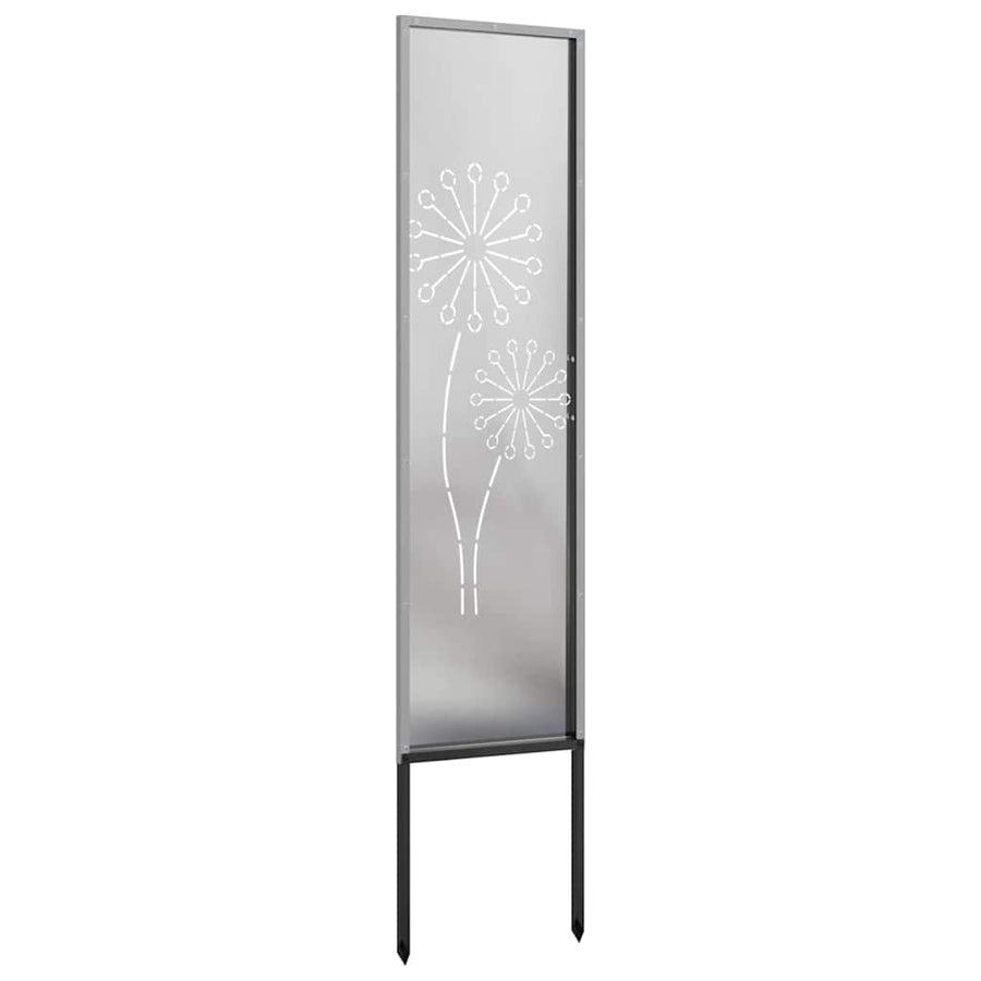 Tuin Privacy Screen Fretwerk Zilver 32 x 140 cm Roestvrij staal