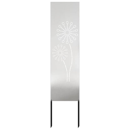 Tuin Privacy Screen Fretwerk Zilver 32 x 140 cm Roestvrij staal