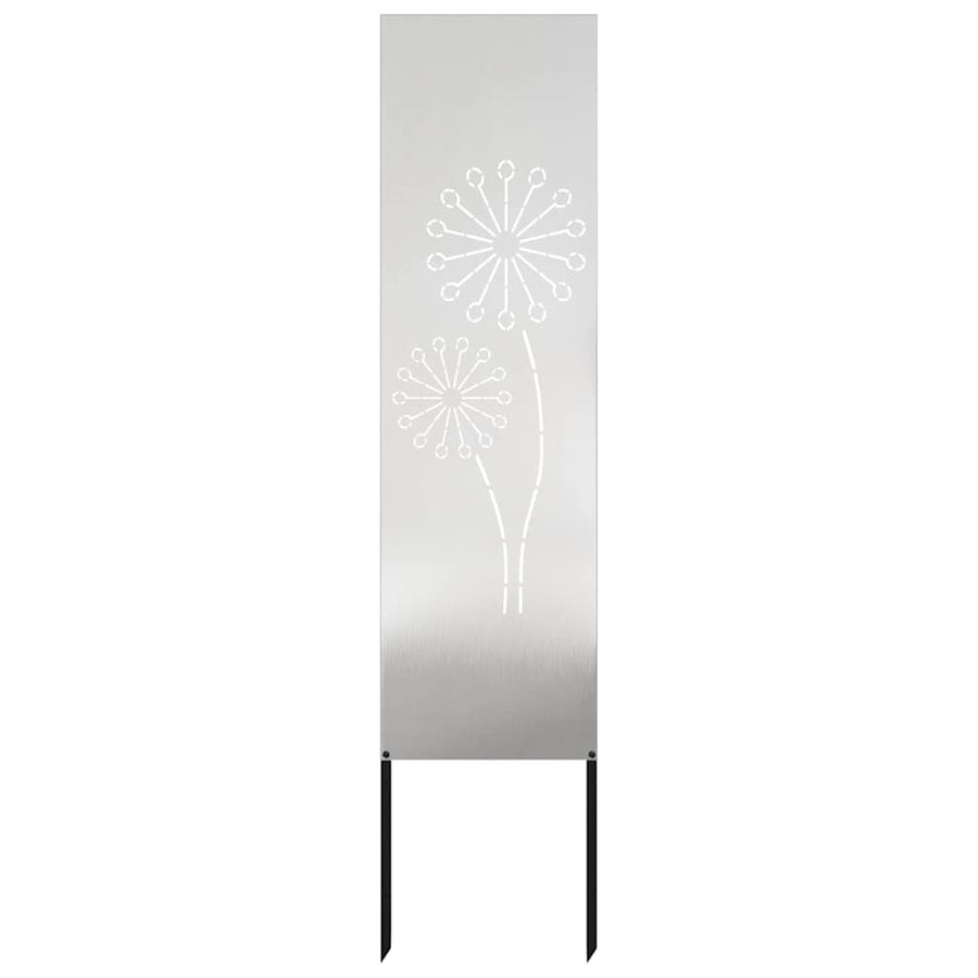 Tuin Privacy Screen Fretwerk Zilver 32 x 140 cm Roestvrij staal