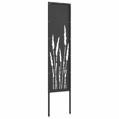 Tuin decoratief paneel Zwart 32 x 140 cm Koudgewalst staal