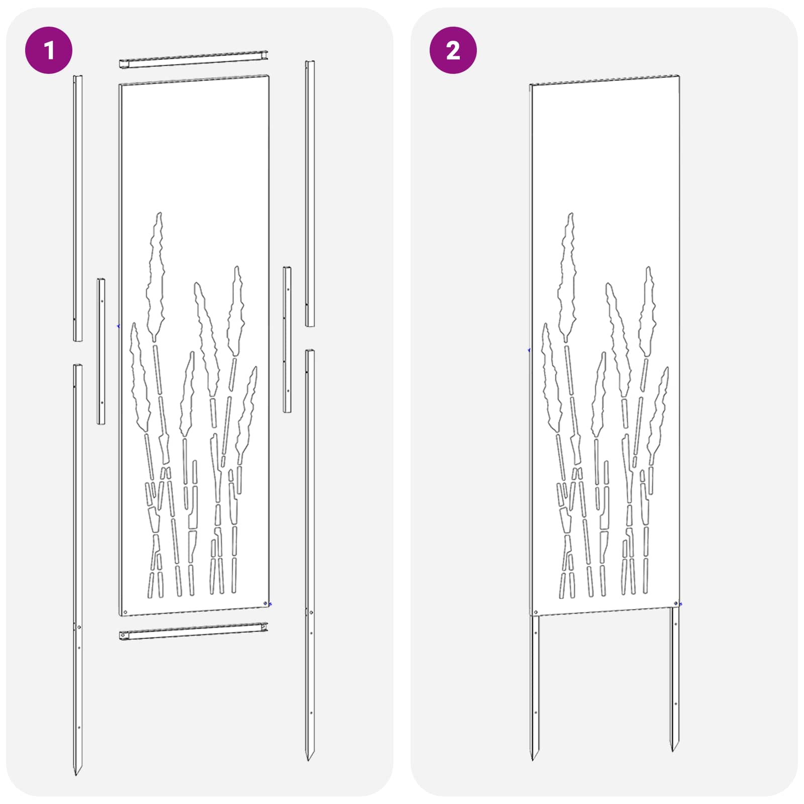 Tuin Privacy Screen Fretwerk Wit 32 x 140 cm Koudgewalst staal