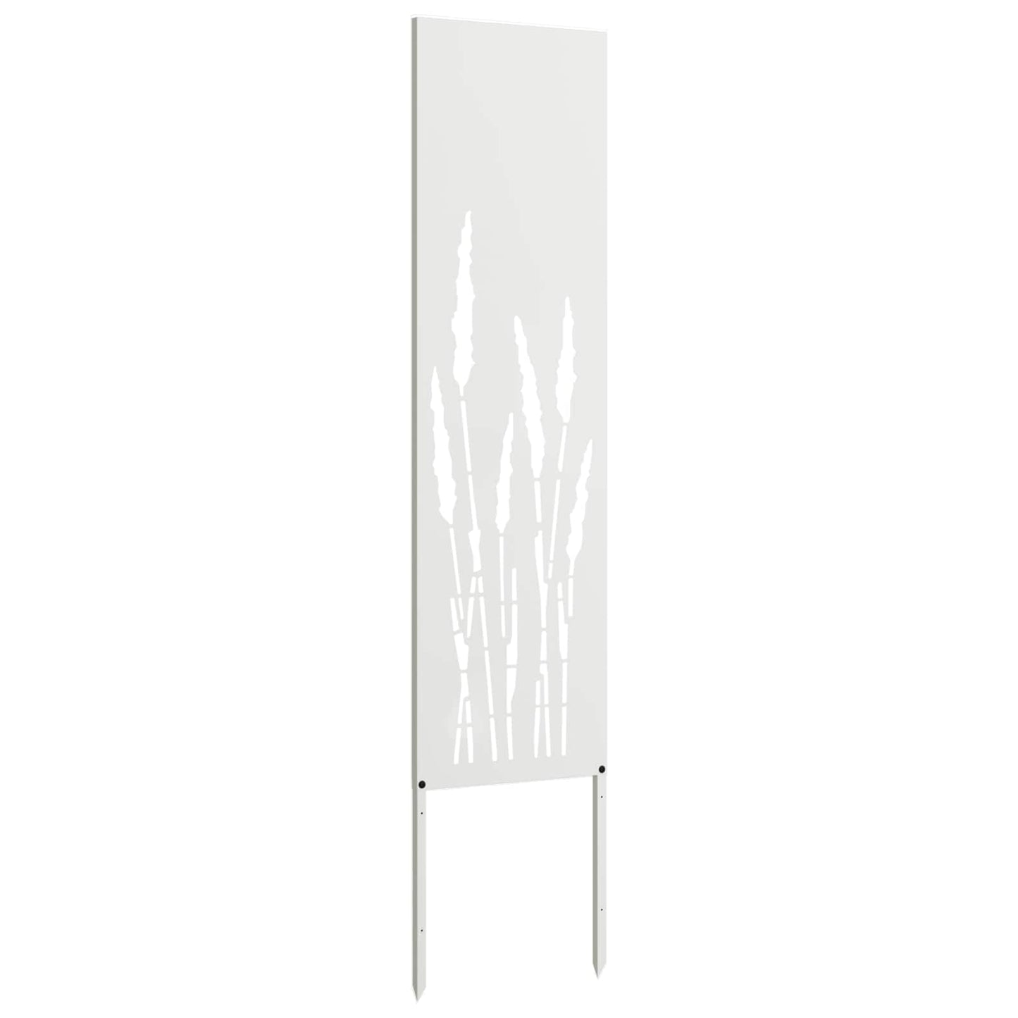 Tuin Privacy Screen Fretwerk Wit 32 x 140 cm Koudgewalst staal