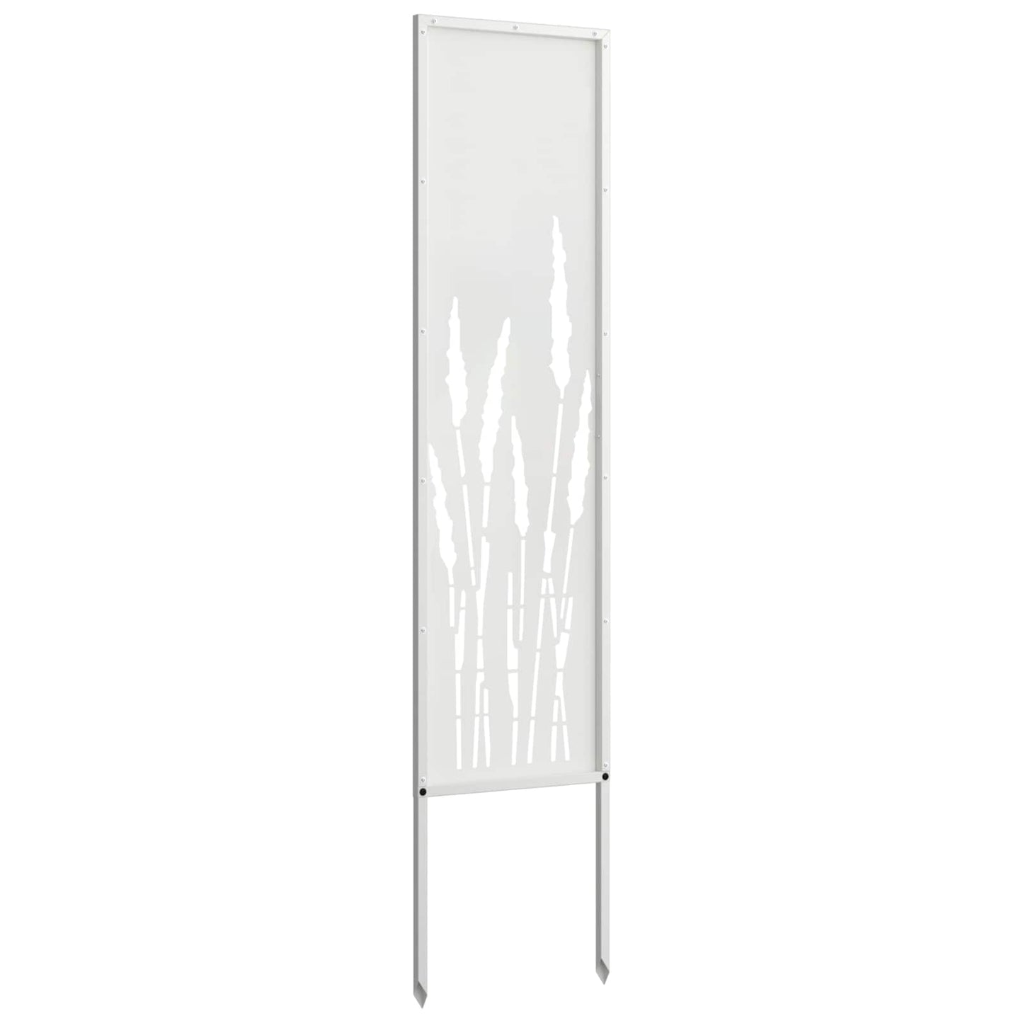 Tuin Privacy Screen Fretwerk Wit 32 x 140 cm Koudgewalst staal