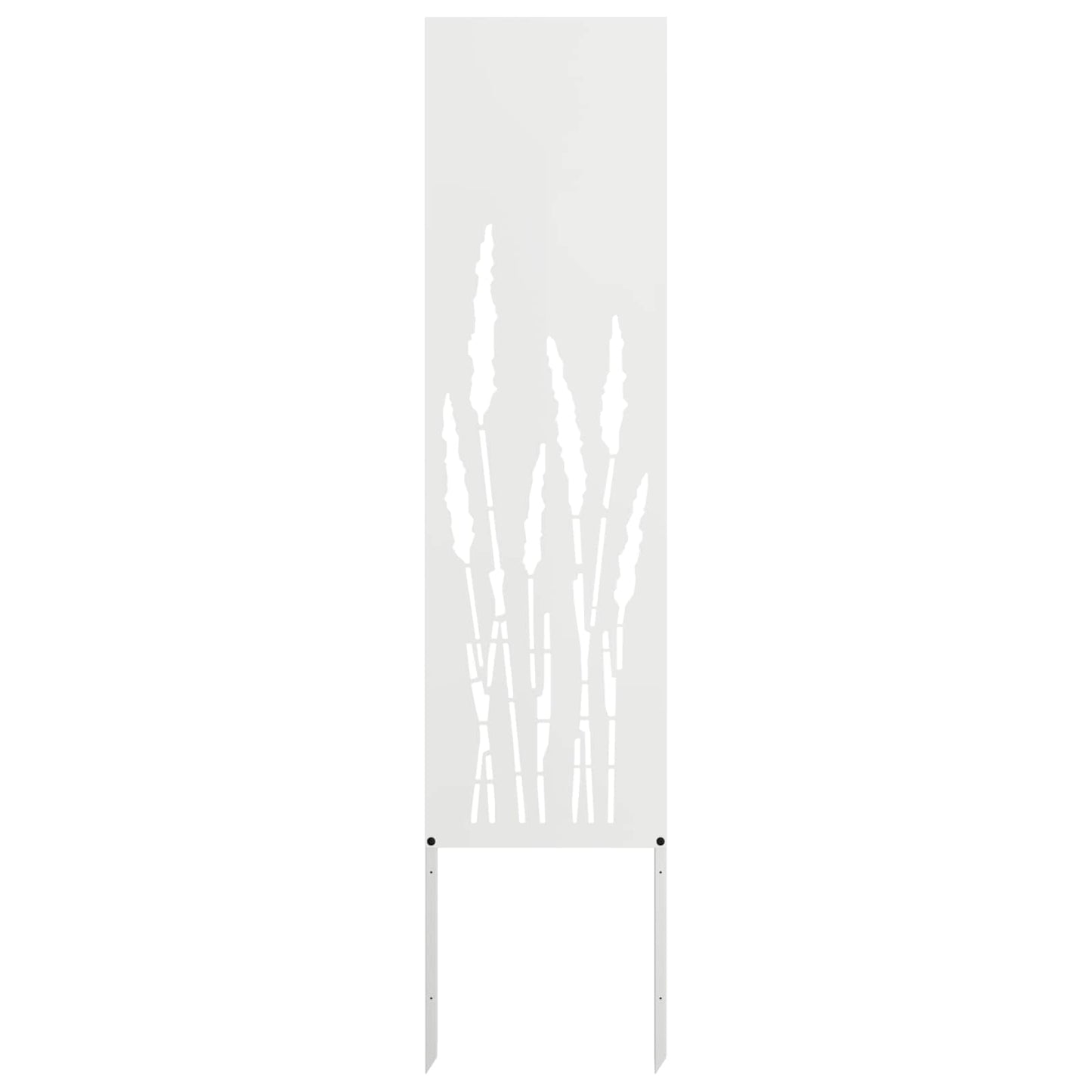 Tuin Privacy Screen Fretwerk Wit 32 x 140 cm Koudgewalst staal