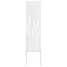 Tuin Privacy Screen Fretwerk Wit 32 x 140 cm Koudgewalst staal