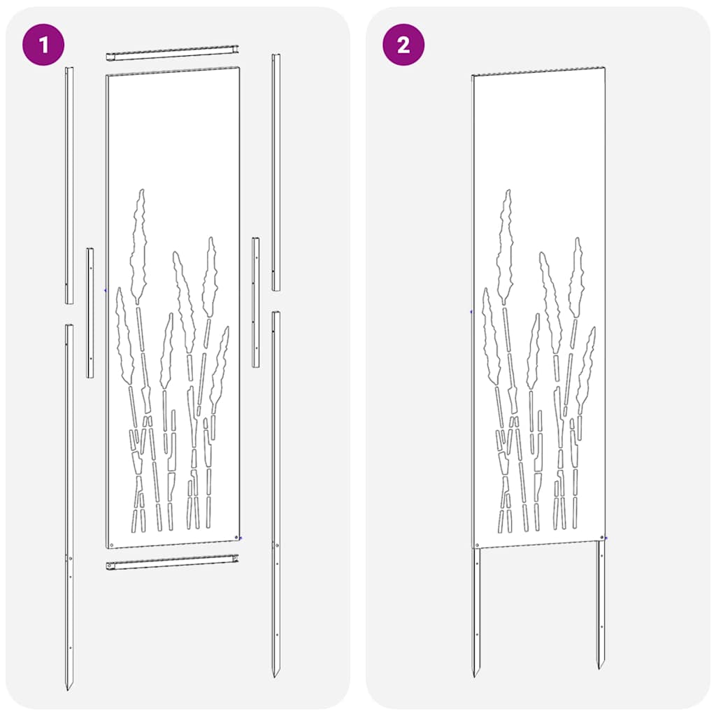 Tuin Privacy Screen Zilver 32 x 140 cm Gegalvaniseerd staal
