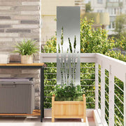 Tuinscherm 32x140 cm zilver gegalvaniseerd staal
