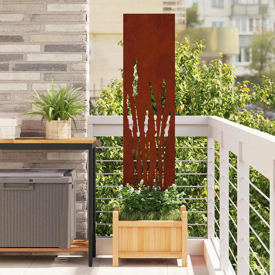 Tuin Privacy Screen Fretwerk Roestig 32 x 140 cm weervast staal