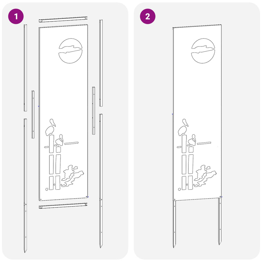Tuin Privacy Screen Antraciet 32 x 140 cm Koudgewalst staal