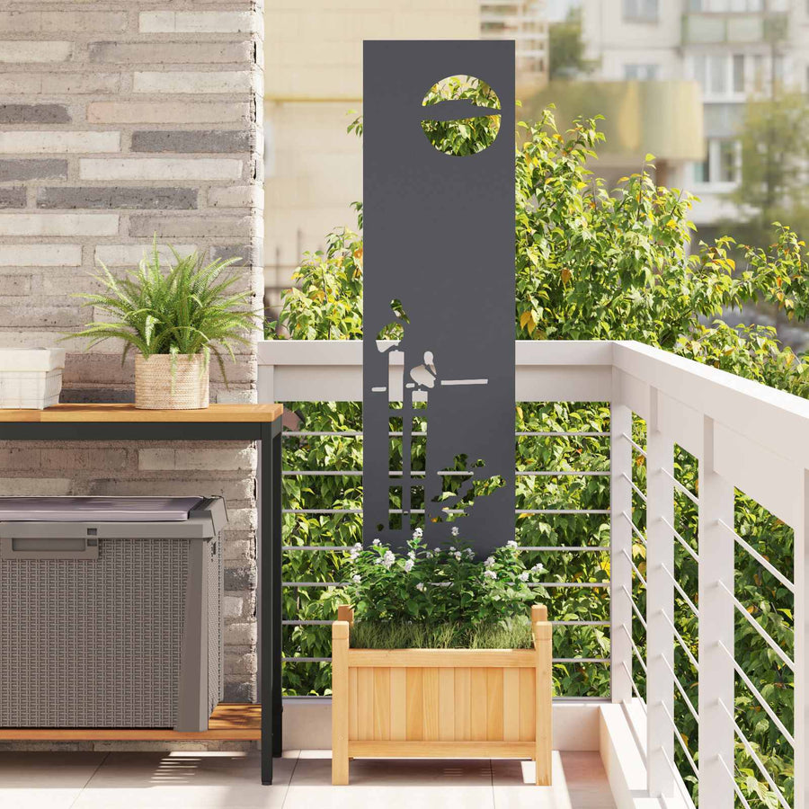 Tuin Privacy Screen Antraciet 32 x 140 cm Koudgewalst staal