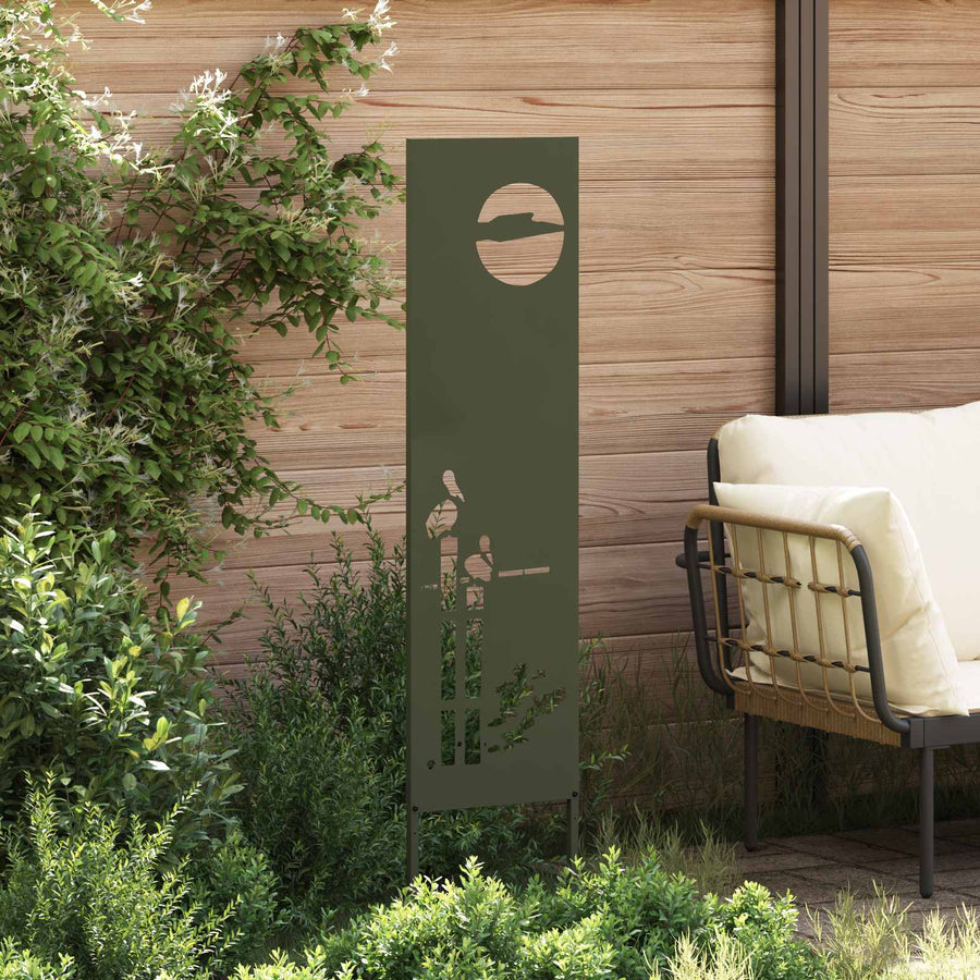 Tuin Privacy Screen Olijfgroen 32 x 140 cm Koudgewalst staal