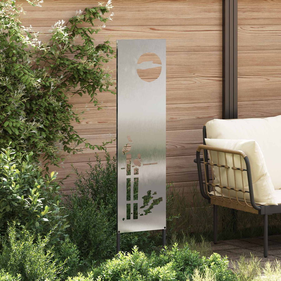 Tuin Privacy Screen Fretwerk Zilver 32 x 140 cm Roestvrij staal