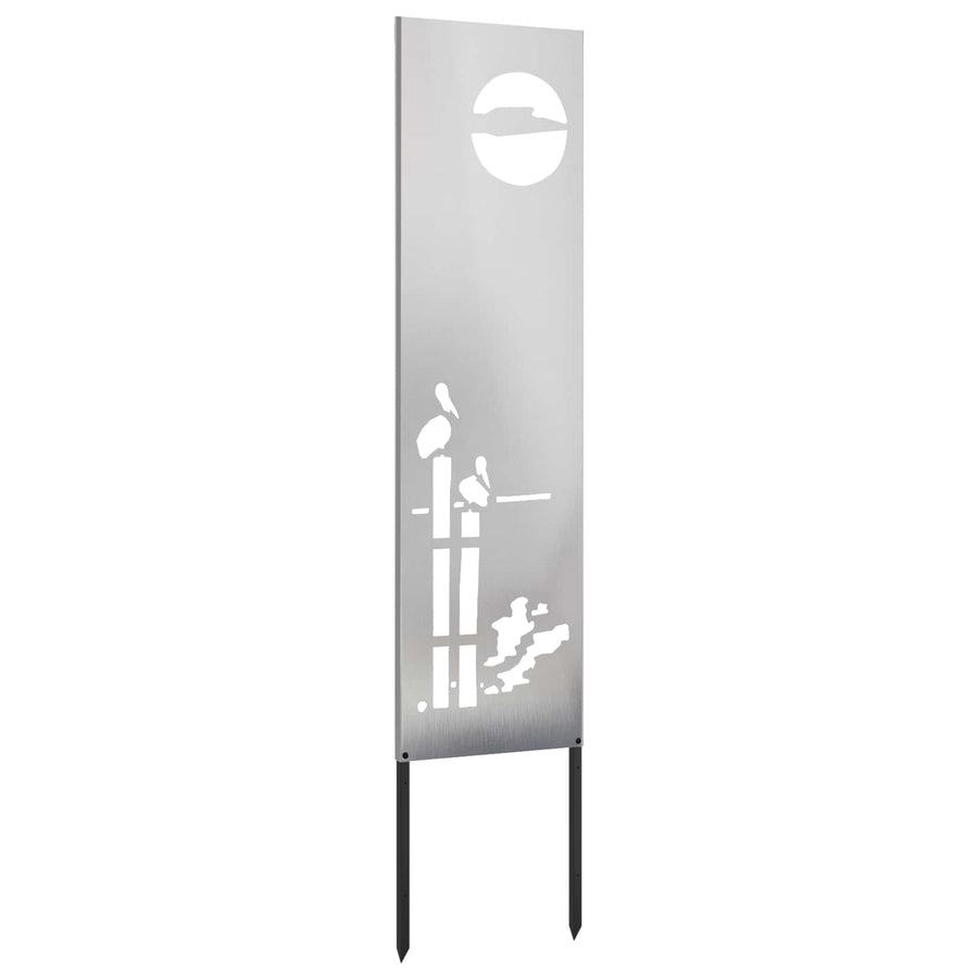 Tuin Privacy Screen Fretwerk Zilver 32 x 140 cm Roestvrij staal