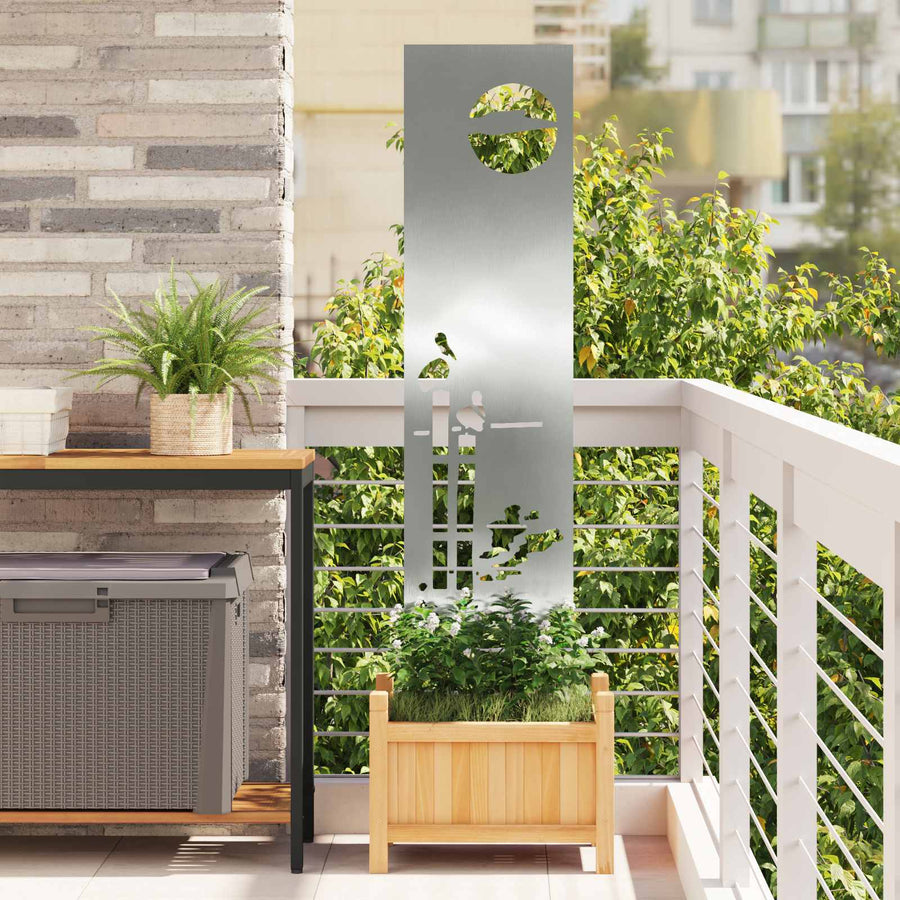 Tuin Privacy Screen Zilver 32 x 140 cm Gegalvaniseerd staal