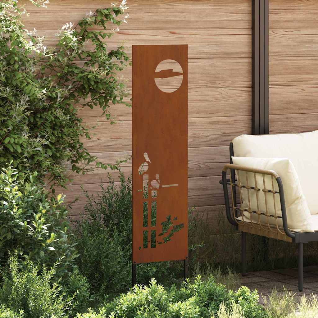 Tuin decoratief paneel Roestig 32 x 140 cm Verweerd staal