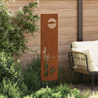 Tuin decoratief paneel Roestig 32 x 140 cm Verweerd staal