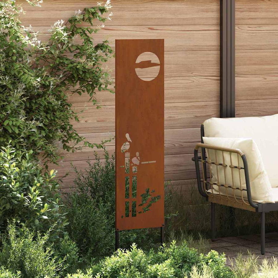 Tuin decoratief paneel Roestig 32 x 140 cm Verweerd staal
