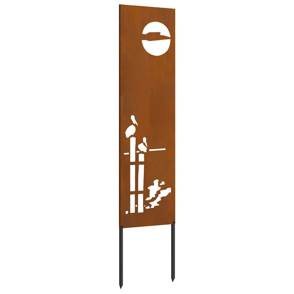 Tuin decoratief paneel Roestig 32 x 140 cm Verweerd staal