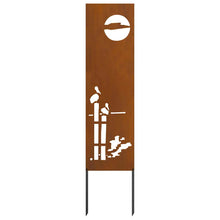 Tuin decoratief paneel Roestig 32 x 140 cm Verweerd staal