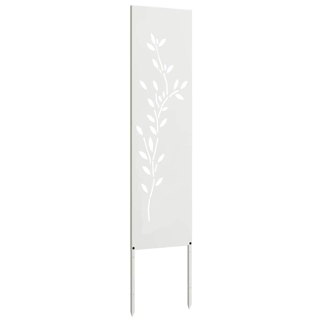 Tuin decoratief paneel Wit 32 x 140 cm Koudgewalst staal