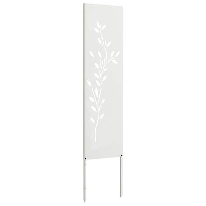 Tuin decoratief paneel Wit 32 x 140 cm Koudgewalst staal