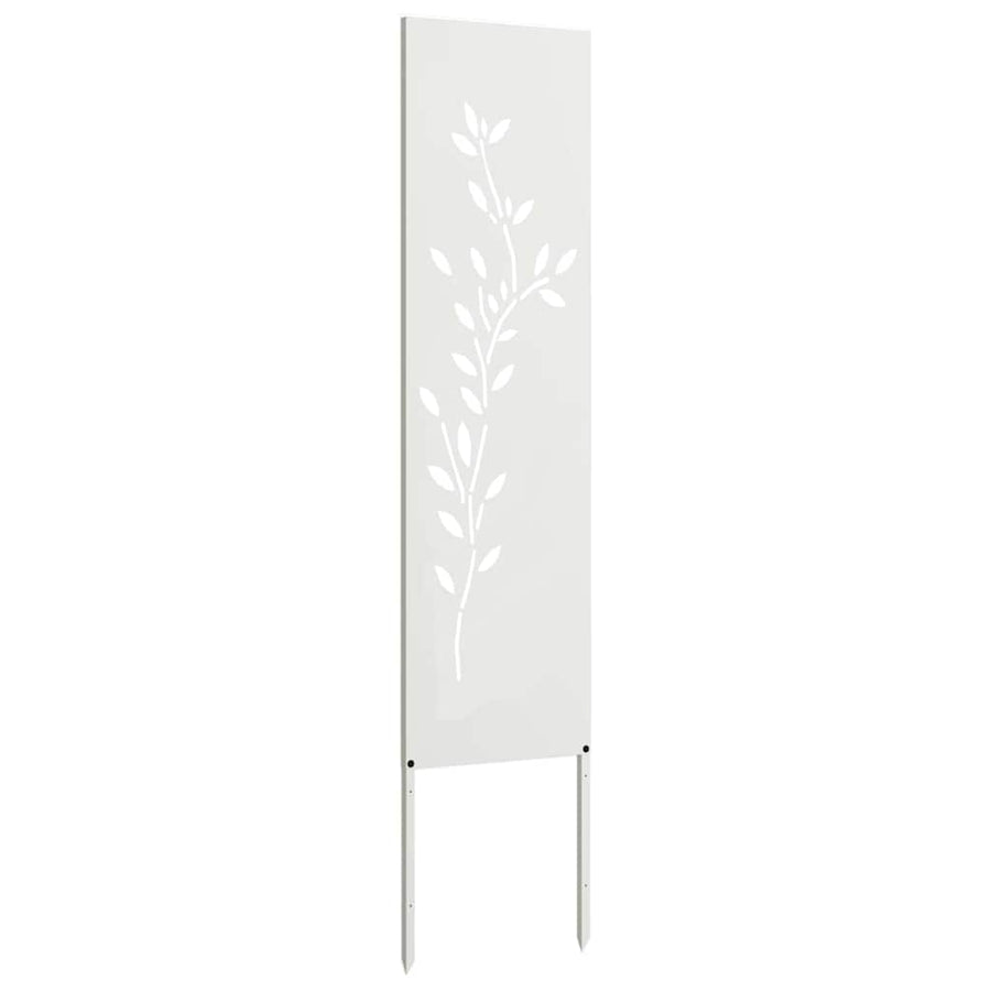 Tuin decoratief paneel Wit 32 x 140 cm Koudgewalst staal