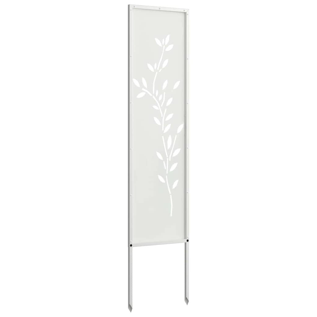 Tuin decoratief paneel Wit 32 x 140 cm Koudgewalst staal