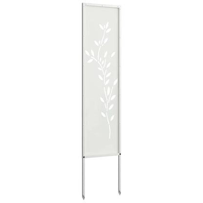 Tuin decoratief paneel Wit 32 x 140 cm Koudgewalst staal