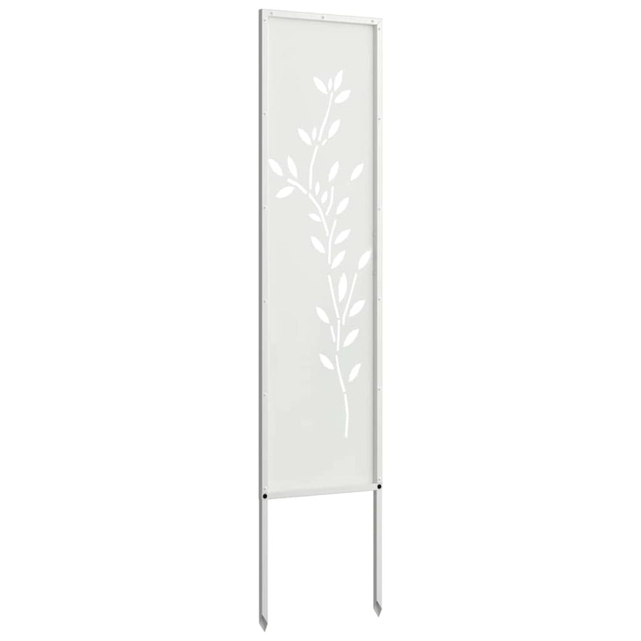 Tuin decoratief paneel Wit 32 x 140 cm Koudgewalst staal