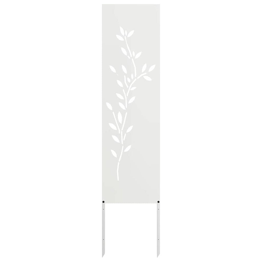 Tuin decoratief paneel Wit 32 x 140 cm Koudgewalst staal