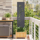 Tuinscherm privacy 32x140 cm antraciet staal