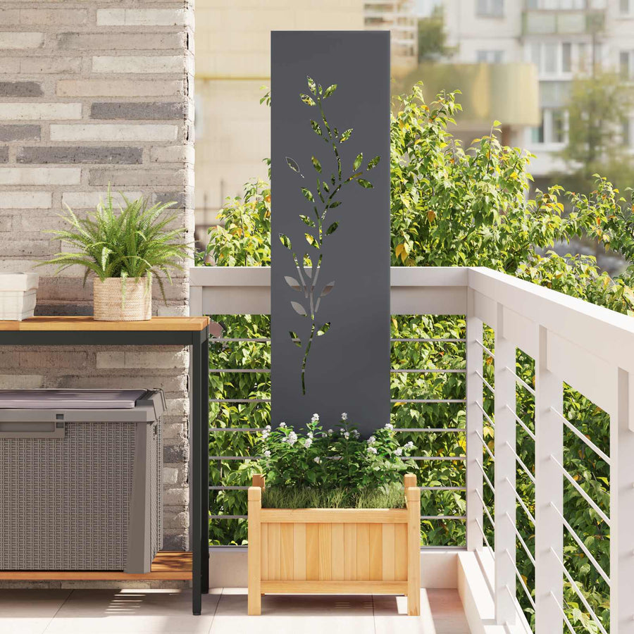 Tuin Privacy Screen Antraciet 32 x 140 cm Koudgewalst staal