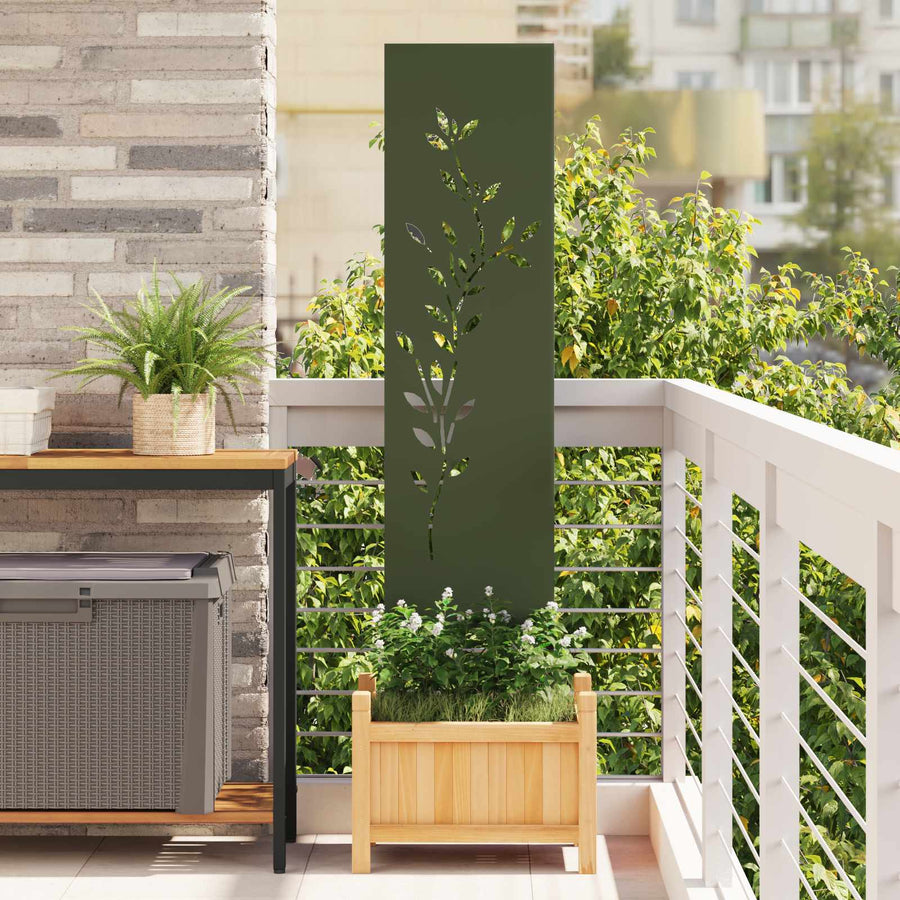 Tuin Privacy Screen Olijfgroen 32 x 140 cm Koudgewalst staal