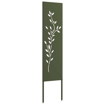 Tuin Privacy Screen Olijfgroen 32 x 140 cm Koudgewalst staal