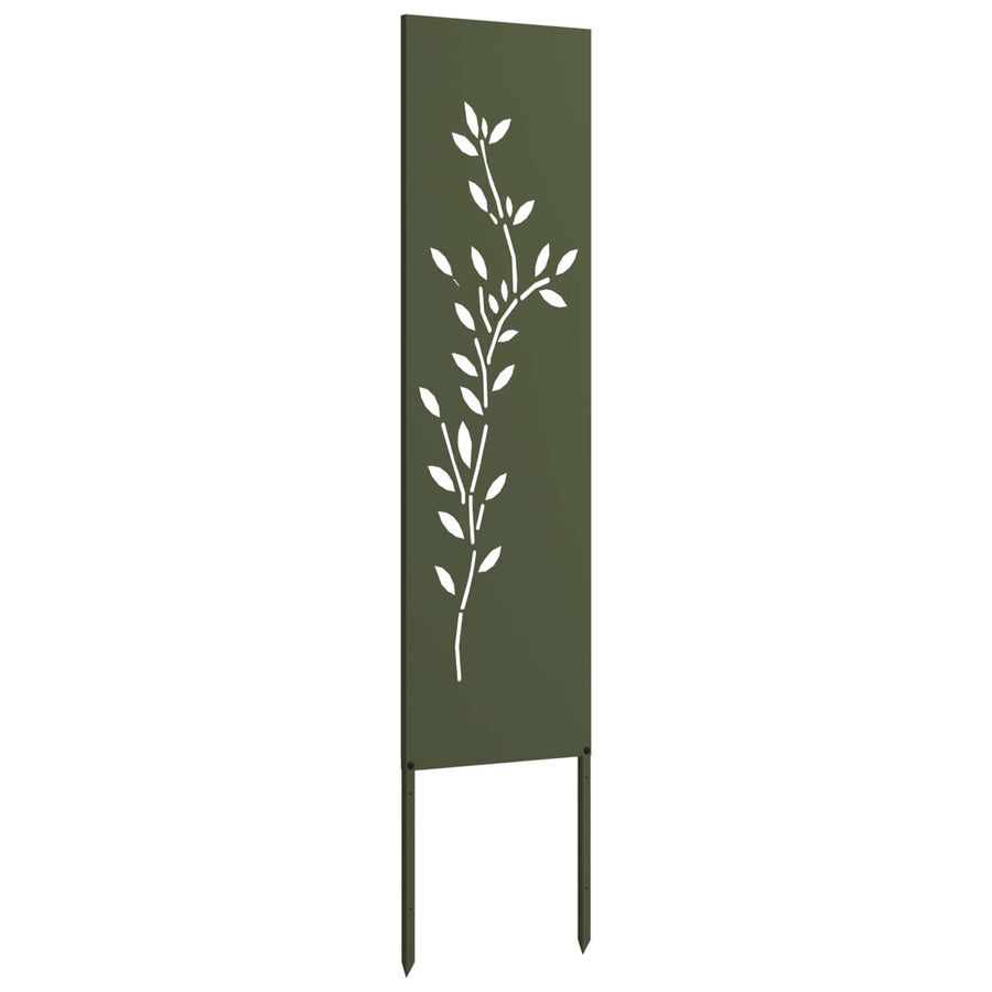 Tuin Privacy Screen Olijfgroen 32 x 140 cm Koudgewalst staal